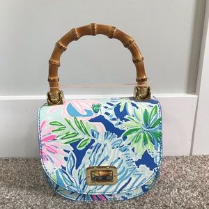 NWT Lilly Pulitzer leilani bamboo handle purse